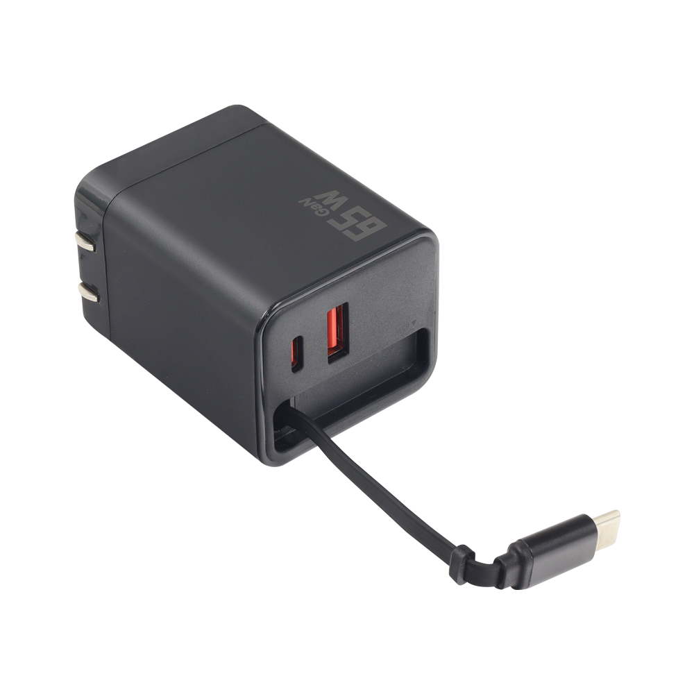Convertidor Usb 65W Gan Retractil 3