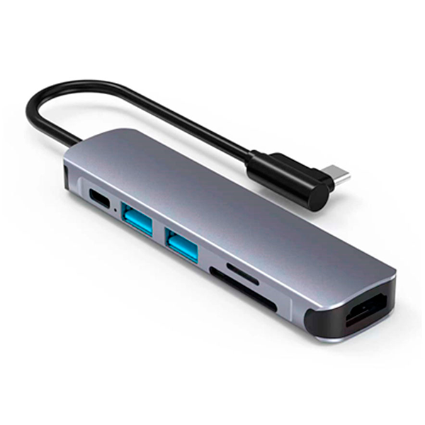 Hub Usb Tipo C 6 En 1 Pd