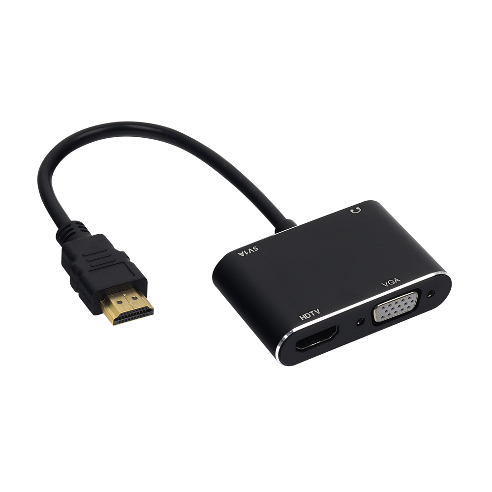 Cable Adaptador Hdmi A Hdmi + Vga 3