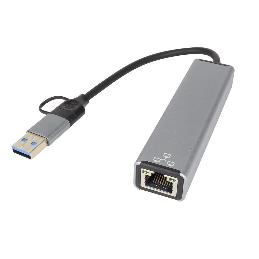 Hub Usb Tipo C Dual Rj45