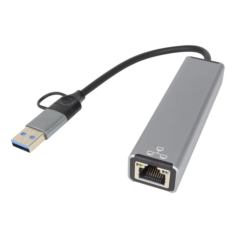 Hub Usb Tipo C Dual Rj45 3