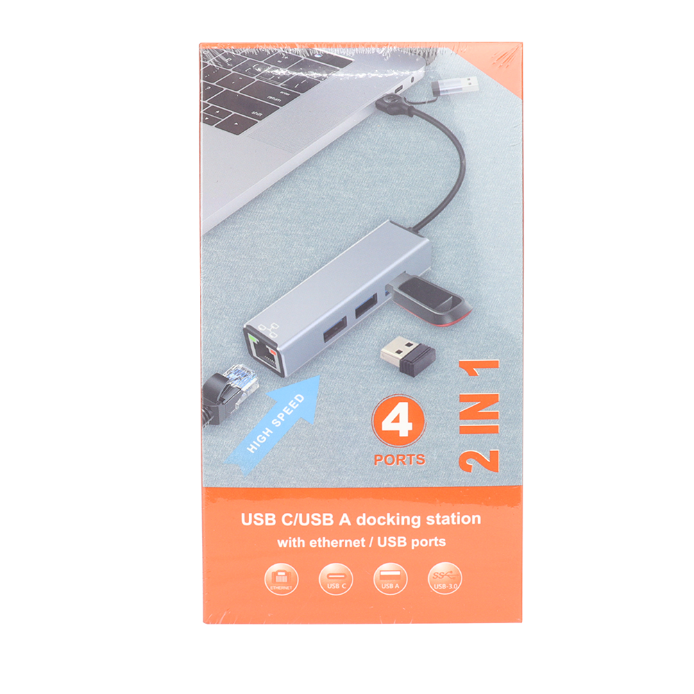 Hub Usb Tipo C Dual Rj45 2