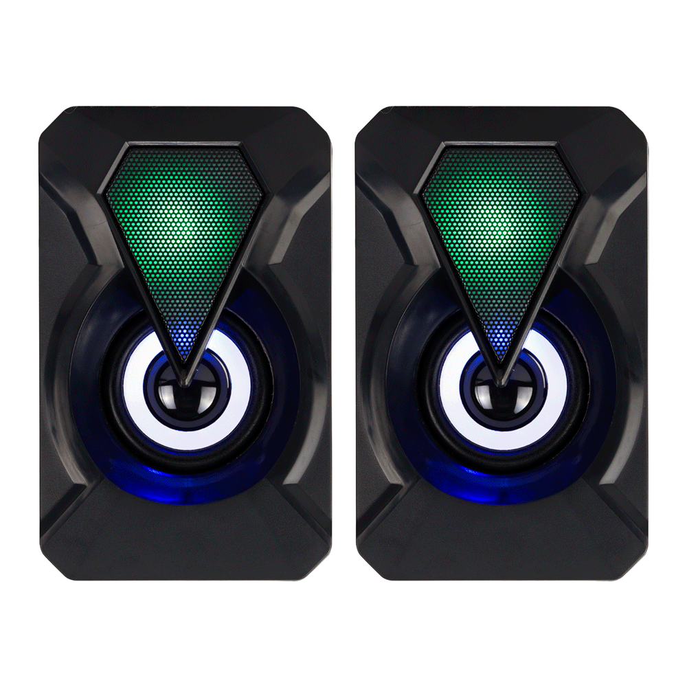 Speakers Solo Usb + Tipo C Rgb Para Pc 2