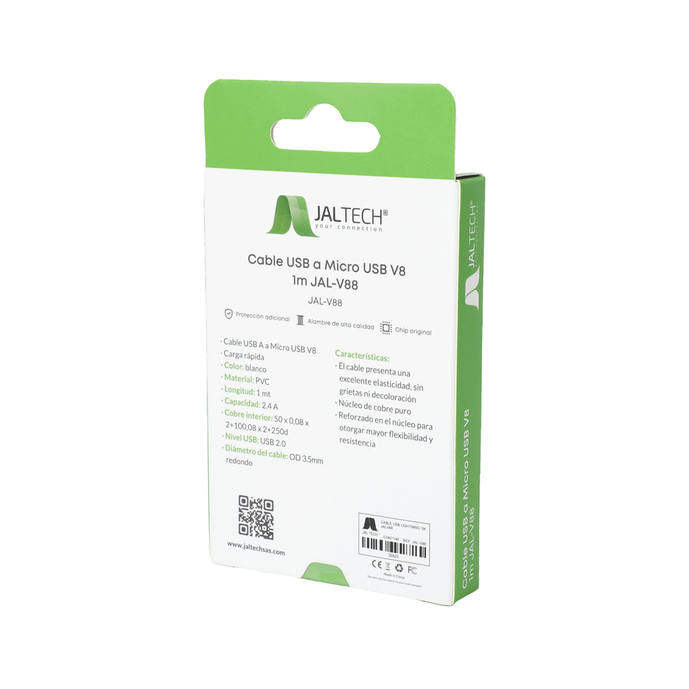 Cable Usb A Micro Usb V8 1M Jal-V88 3