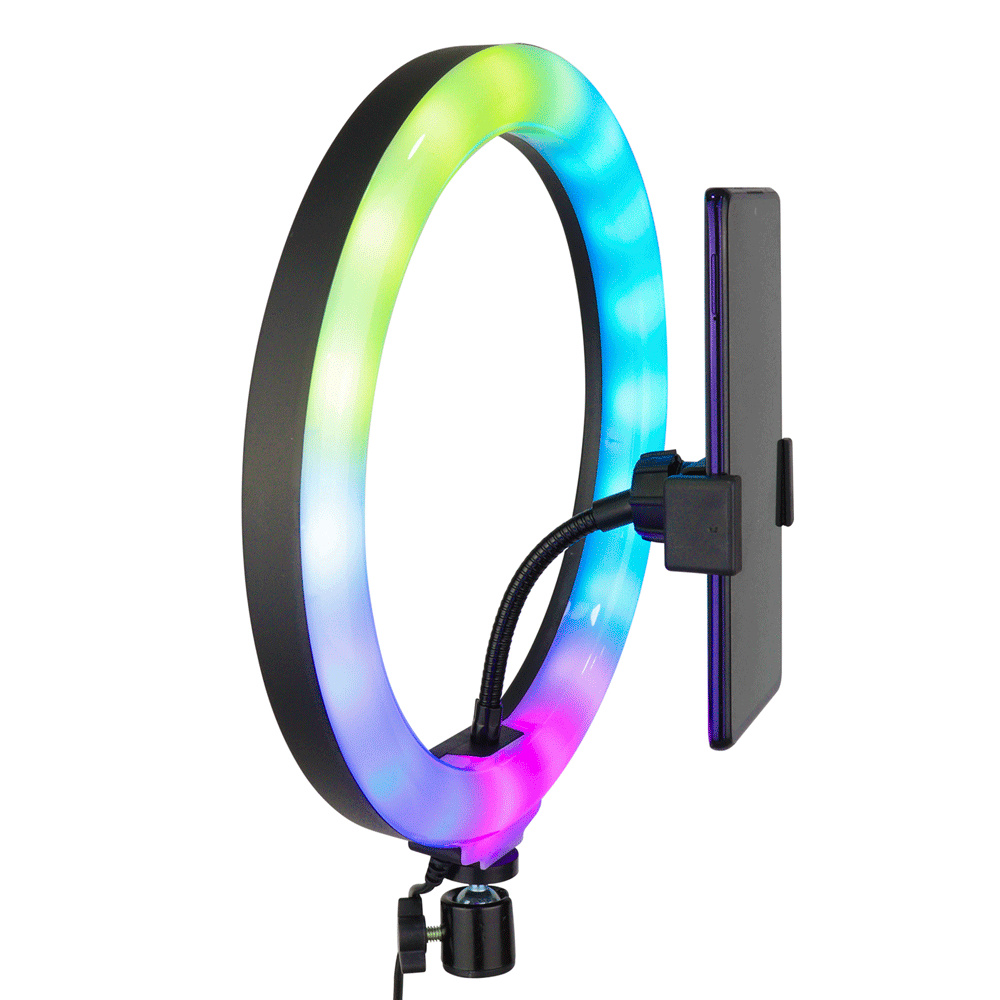 Aro De Luz 26 Cms Rgb + Trípode 2.1 Mtrs 2