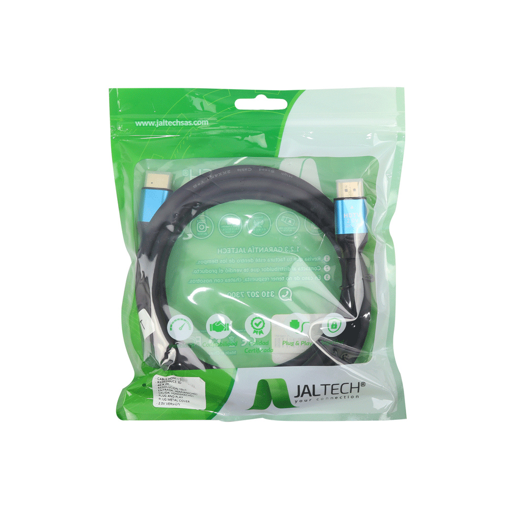 Cable Hdmi 1.5 Mts Premium 19+1 4K V2.0 2
