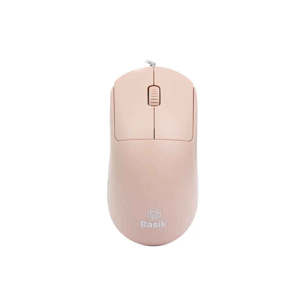 Mouse Usb Basik Tech Rosado 4