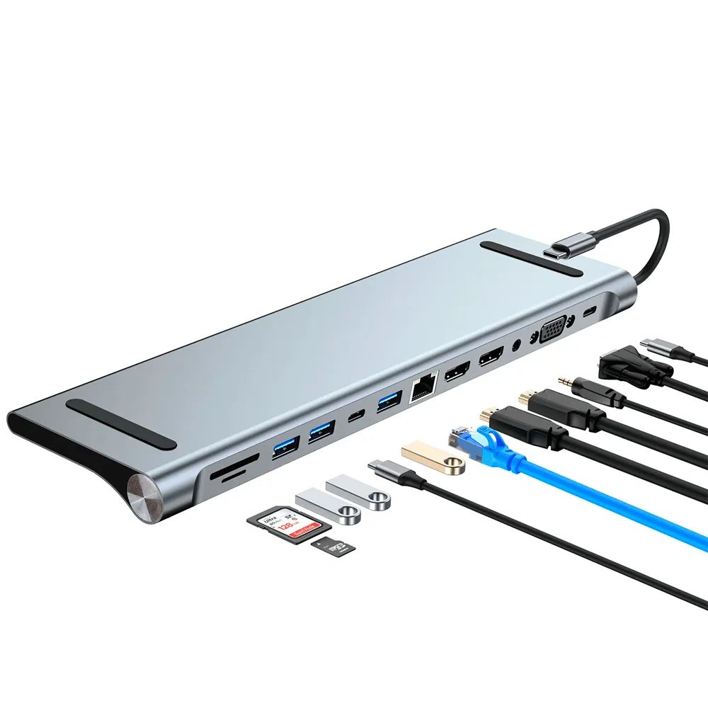 Hub Usb Tipo C 12 En 1 Docking 4