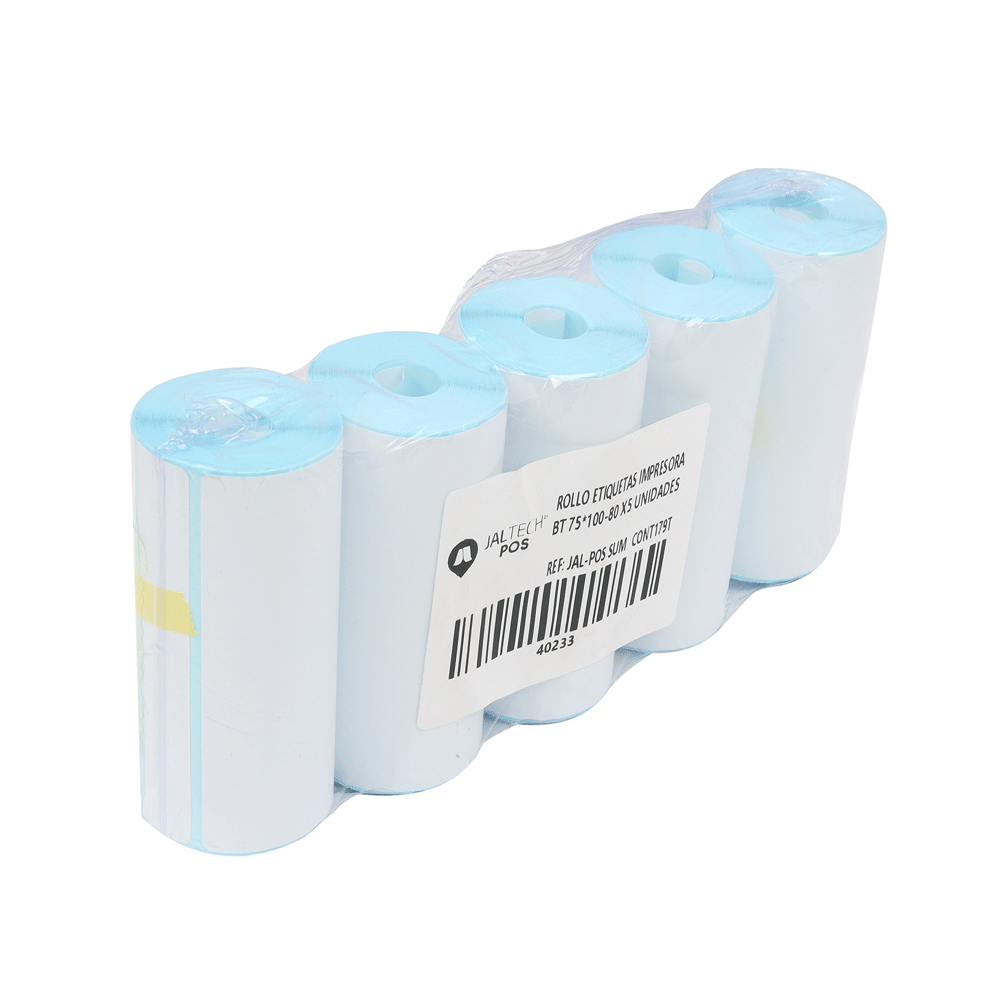 Rollo Etiquetas Impresora Bt 75*100 -80 X5 Unds
