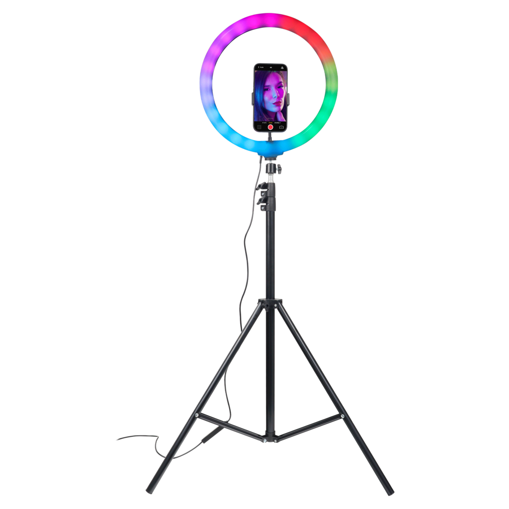 Aro De Luz 33 Cms Rgb + Tripode 2.1Mtrs 2